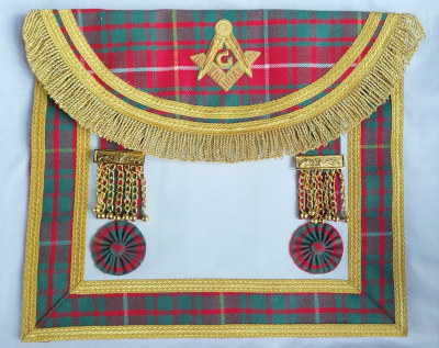 Craft Master Masons Apron - Ancient Bruce Tartan (Scottish) - Click Image to Close